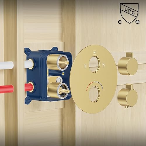 Miniatura 7 de Sistema de ducha de 12 pulgadas con cabezal de ducha de lluvia de alta presión, cabezal de ducha de mano, kit de ajuste de boquilla de grifo de