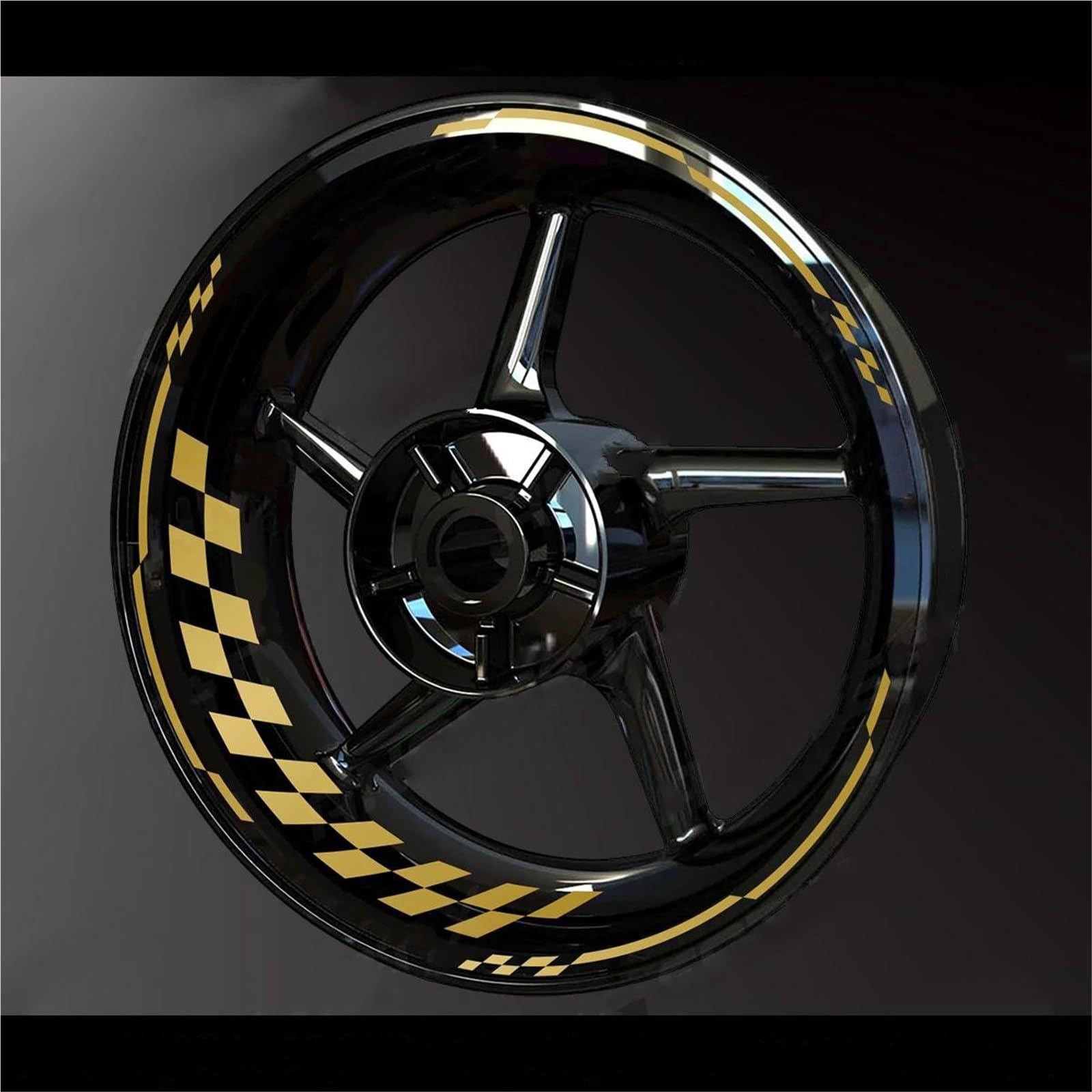 Motorcycle Rim Stickers for Kawasaki for Ninja ZX-4R ZX-4RR ZX-6R ZX-10R ZX-14R Full Year Reflective Motorcycle Wheel Stickers Hub Decal Rim Stripe(005,21 18 inches)