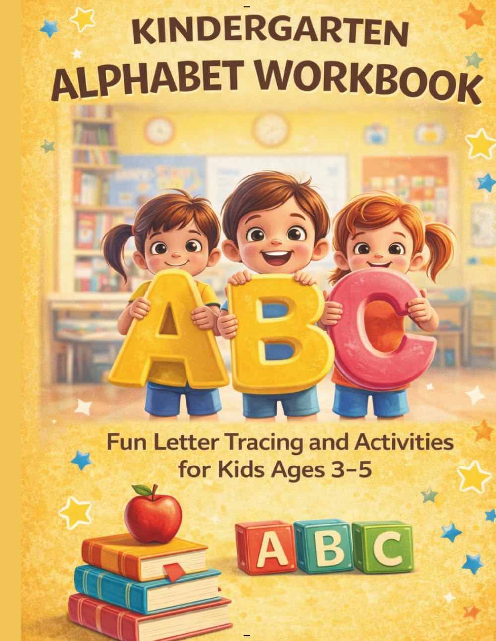 Kindergarten Alphabet Workbook: Learning Letters, Tracing and Fun Activities for Kids Ages 3–5