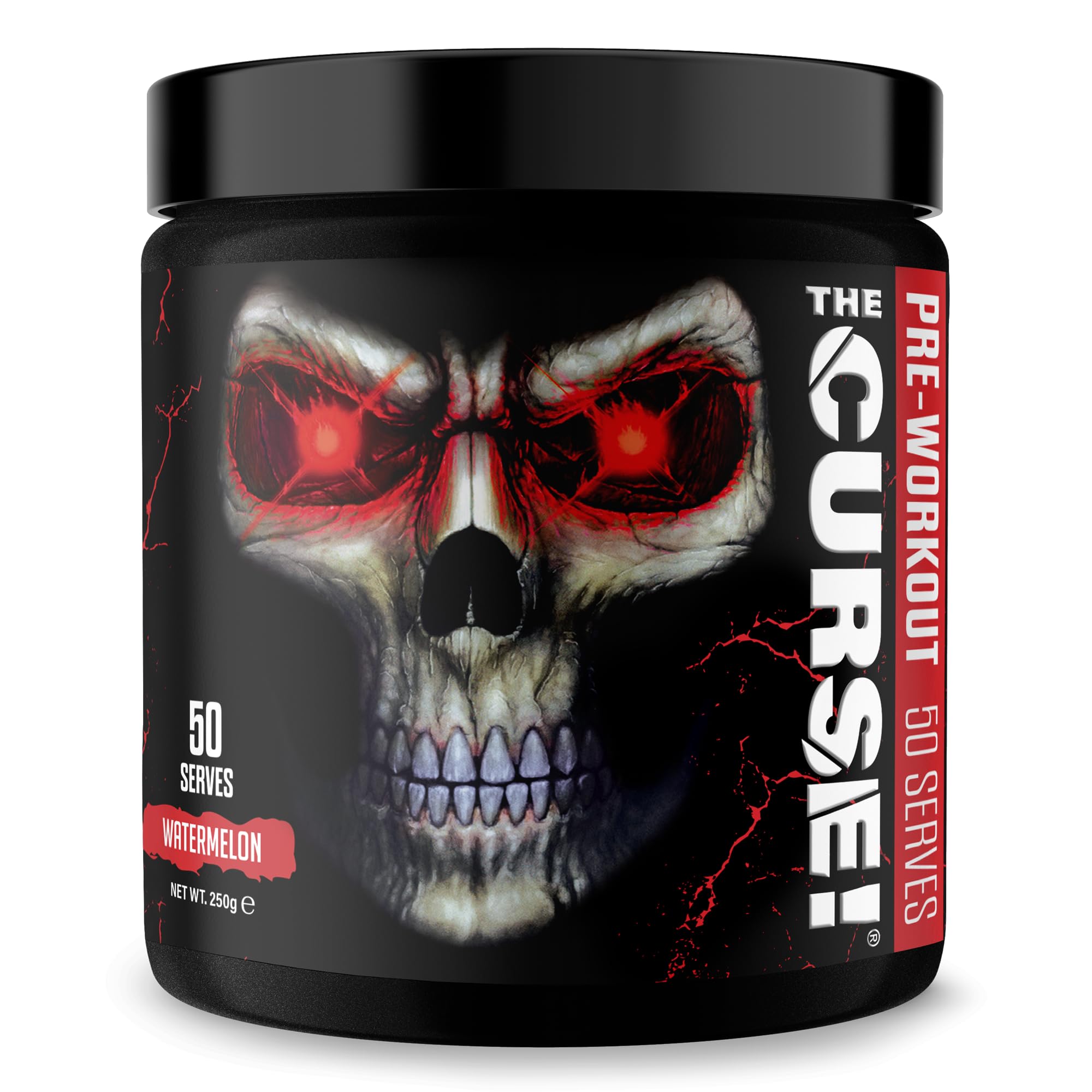 JNX Sports The Curse! Pre-Workout Powder with Caffeine, Beta-Alanine, Creatine & L-Citrulline, 50 Servings, Pre-Workout Supplement for Men & Women, Watermelon Flavour