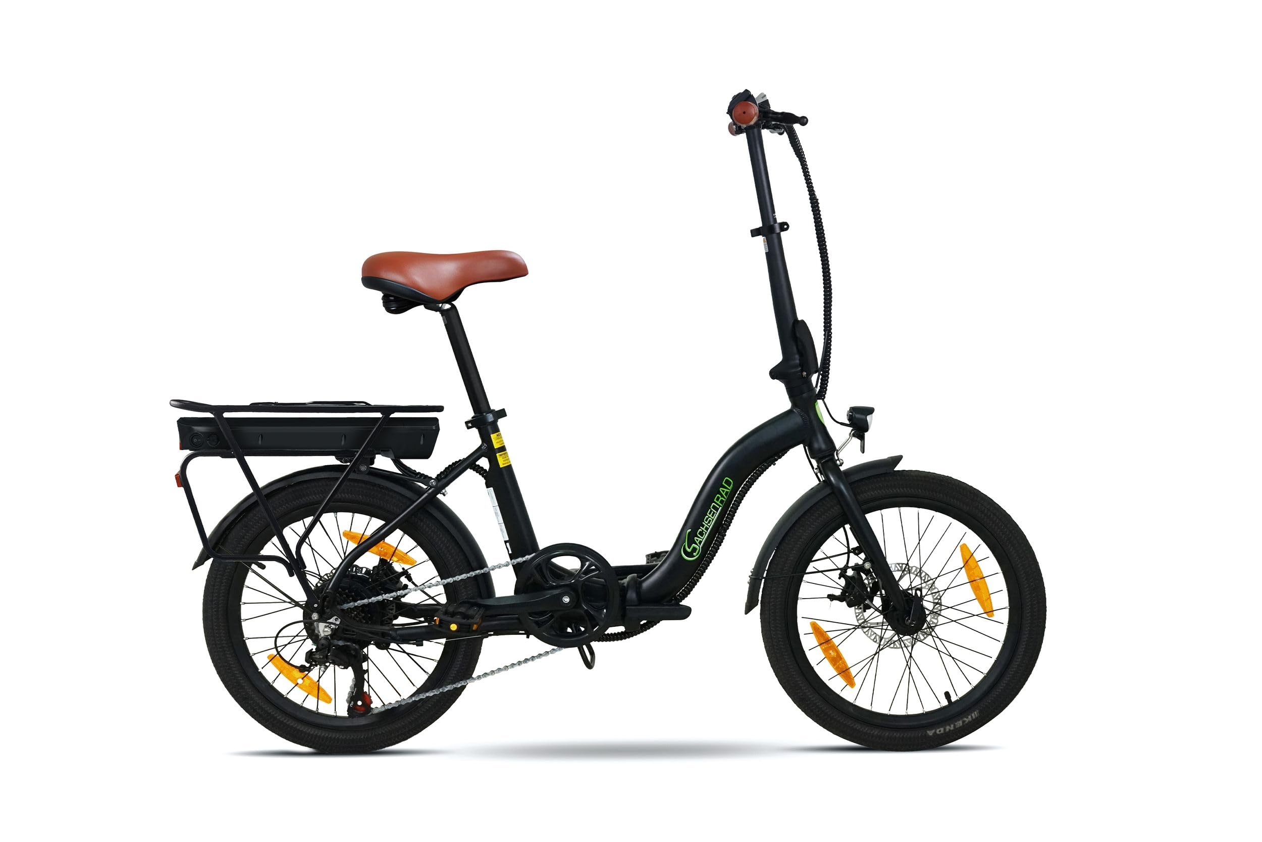 SachsenRAD E-Folding Bike F2 Farmers 20 Inch Electric Bike with 