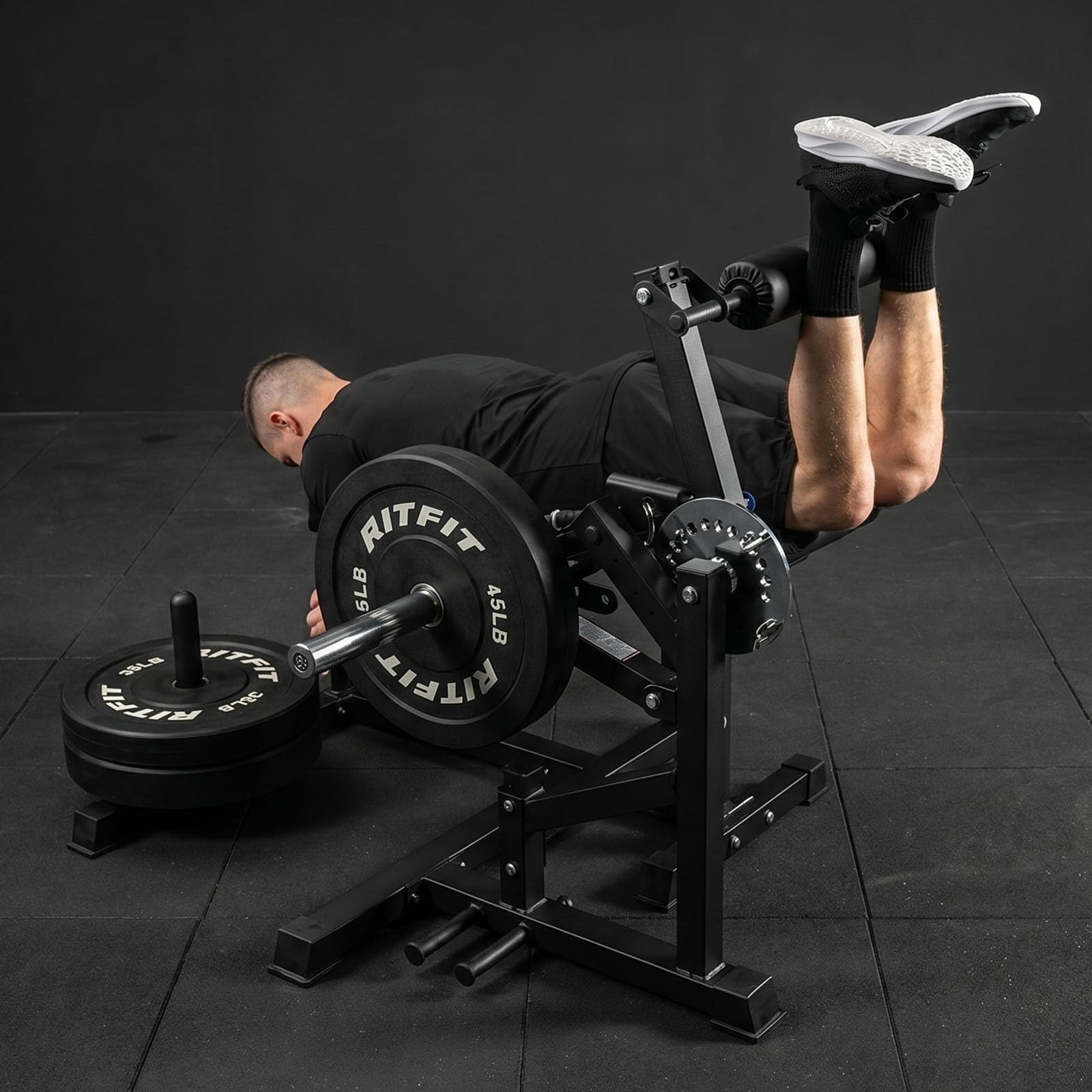 RitFit Beinstrecker Beinbeuger Gerät Beinpresse für Zuhause | 4-fach verstellbare Rückenlehne & 12-fach verstellbare Beinstütze, für Oberschenkel Training & Muskelaufbau Beintrainer