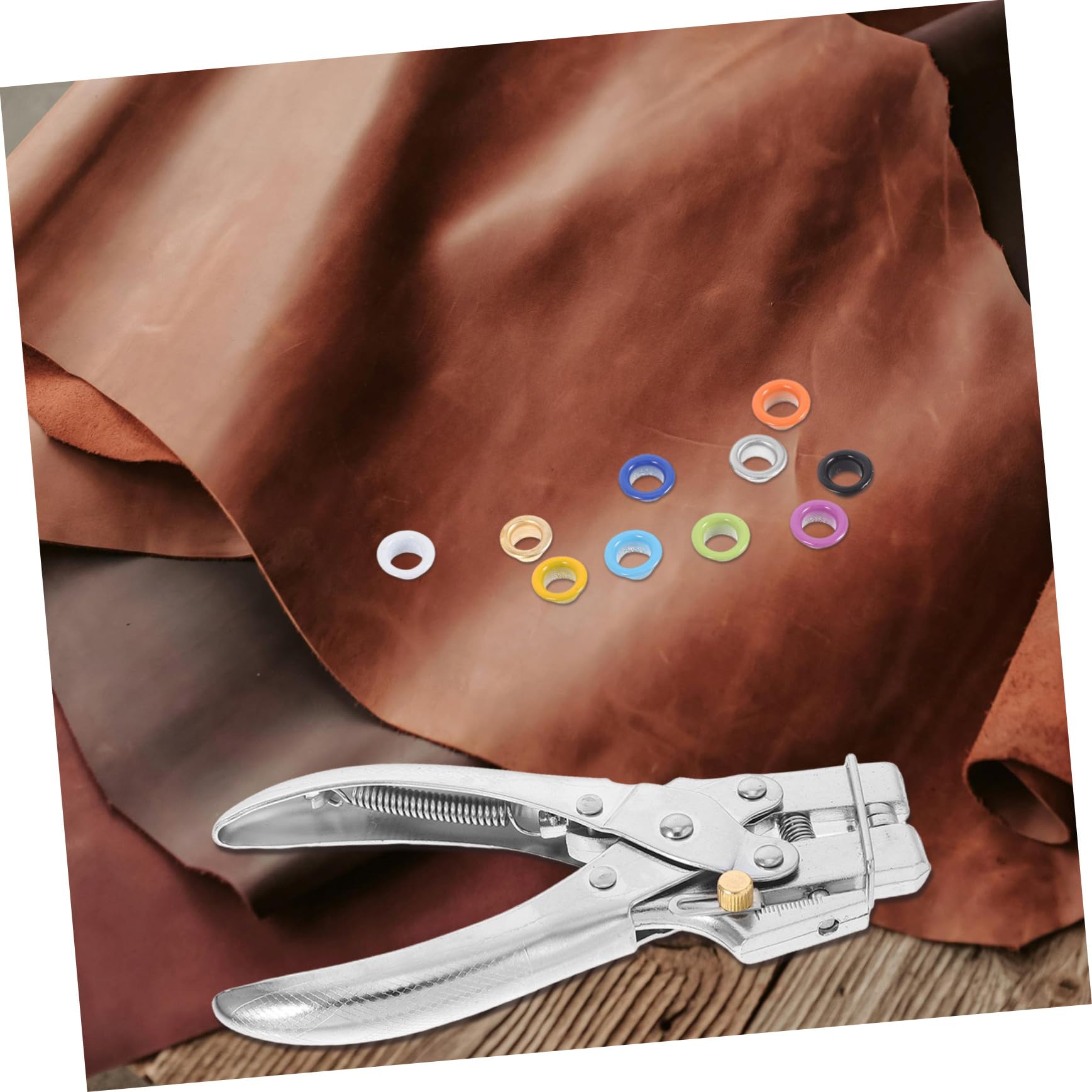 Kit Pinza per Occhielli Manuale in Ferro, 401 Pezzi, con Scatola Portaoggetti, per Tessuti, Teloni e Scatole, Leggero e Portatile