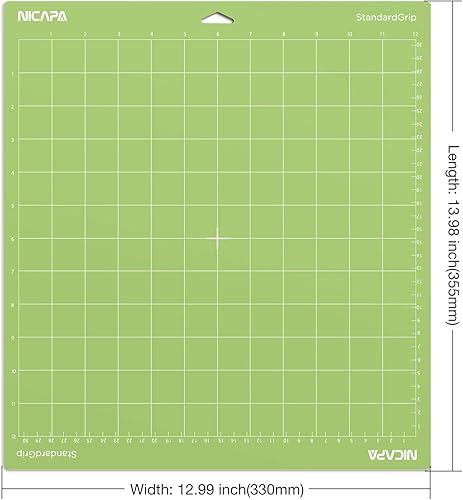Miniatura 3 de Nicapa Alfombrilla de corte de repuesto (12 x 12 pulgadas) para Cricut Maker 3Explore 3Air 2One (paquete de 6 unidades - 3 x agarre estándar, agarre