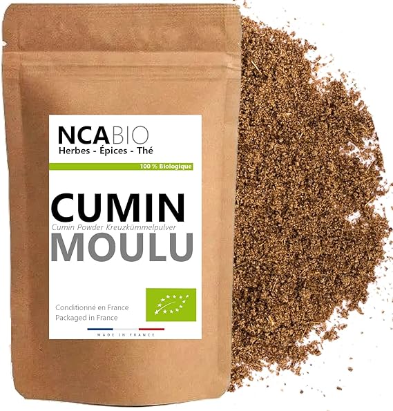 Cumin Moulu Bio Haute Qualité Poudre de Cumin Biologique Graines de