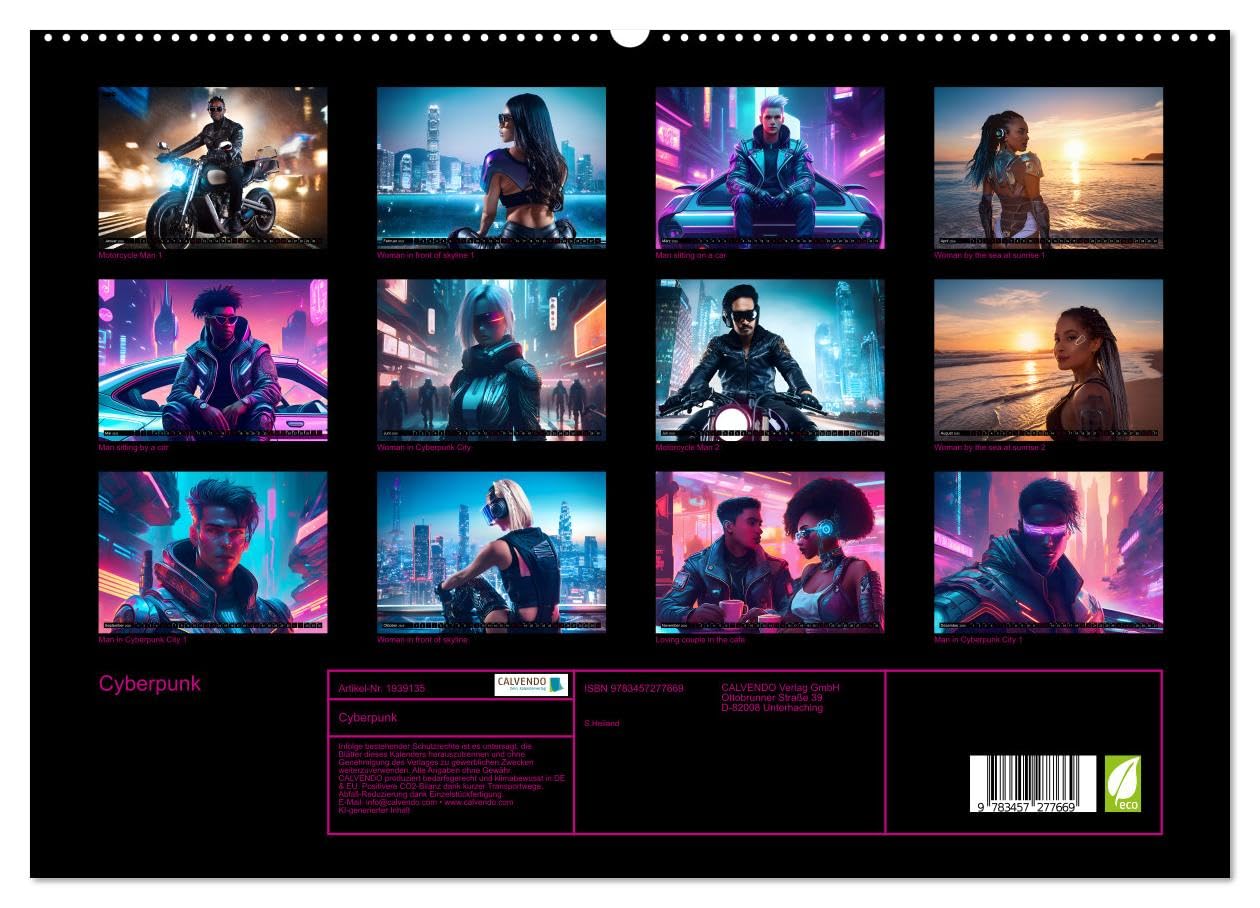 Cyberpunk (hochwertiger Premium Wandkalender 2026 DIN A2 quer), Kunstdruck in Hochglanz: Die Welt von Cyberpunk (CALVENDO Kunst)
