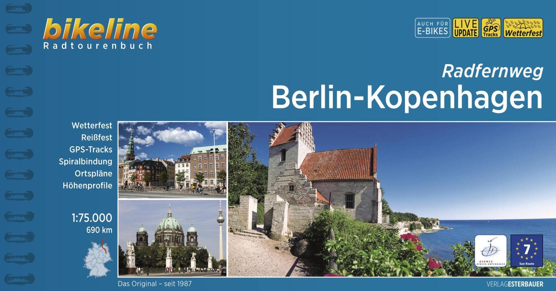 Berlin - Kopenhagen Radfernweg: 1:75.000, 690 km, wetterfest/reißfest, GPS-Tracks Download, LiveUpdate (Radtourenbücher)