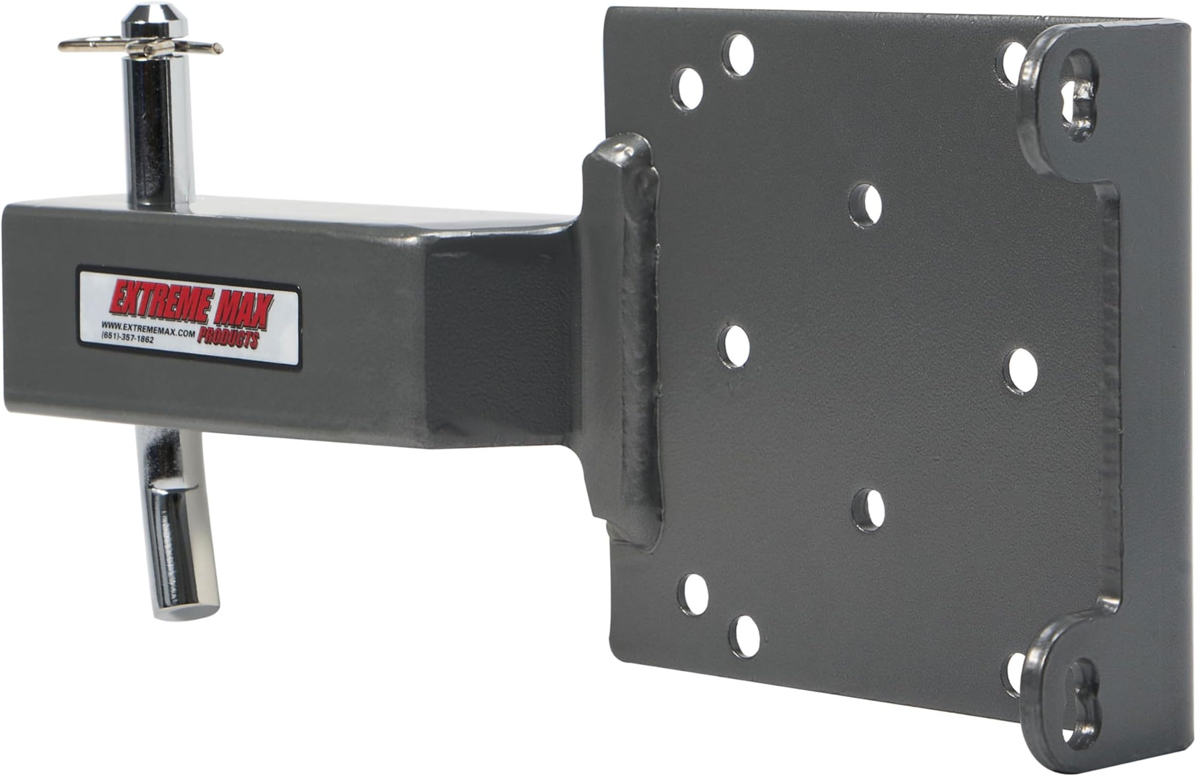 Extreme Max 5600.3084 Universal 2" Receiver Hitch Winch Mount for ATV/UTV, Black