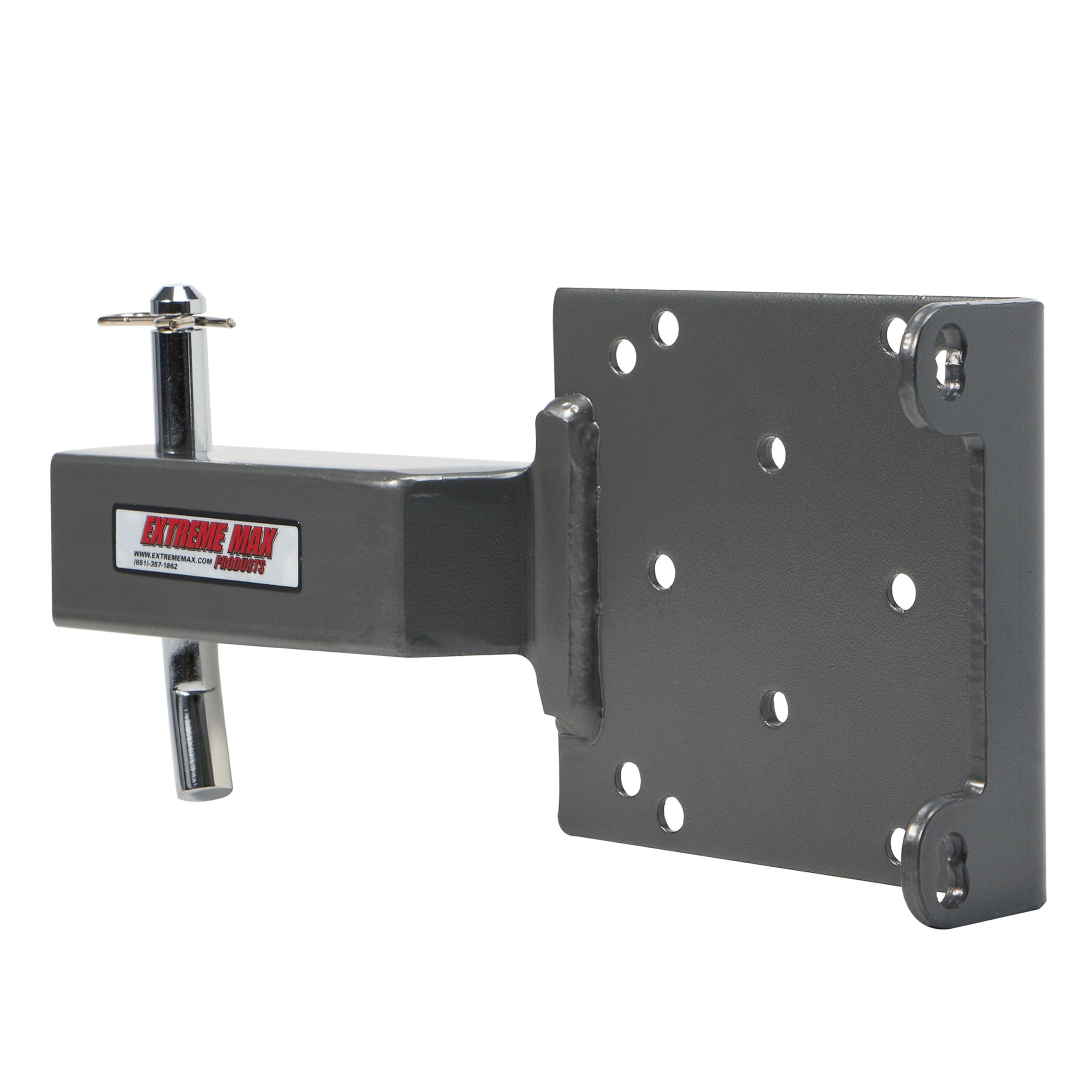Extreme Max 5600.3084 Universal 2" Receiver Hitch Winch Mount for ATV/UTV, Black