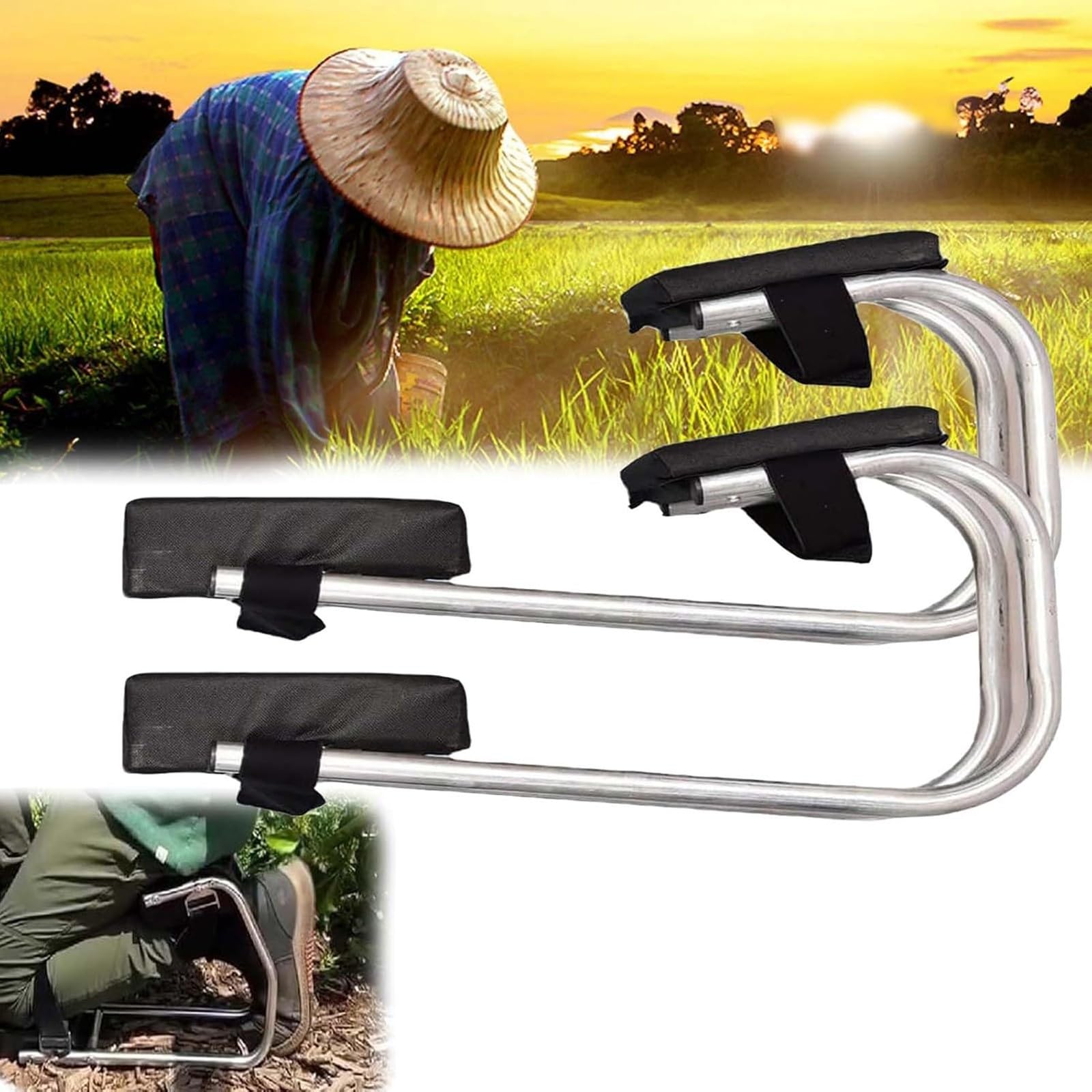 Asiento Rodillas JardineríA, Herramientas Que Ahorran Mano Obra Trabajos AgríColas, ProteccióN Rodillas, Rodillera JardineríA, Asiento Rodillas JardíN, Rodillera para Asiento(2 PCS)