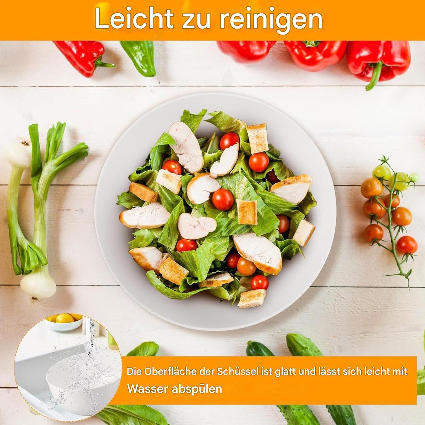 Ensaladeras Grandes Ensaladeras De Madera Vajilla Cuchara Tenedor | Boles Grandes para Ensaladas y Comer Verduras Pasta Cereal Fideos Preparación Comidas Cocinar Casa Camping Barbacoa