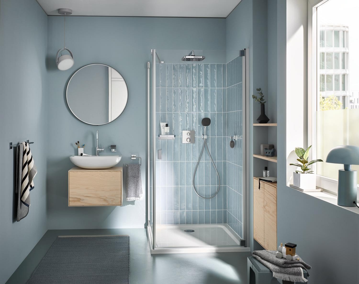 GROHE Precision Thermostatique, Ensemble de Douche Encastré 2 sorties, Douche de Tête Vitalio Comfort 250, Douchette Vitalio Comfort 110 2 jets, Flexible 1,5 m, Chromé, 34882000