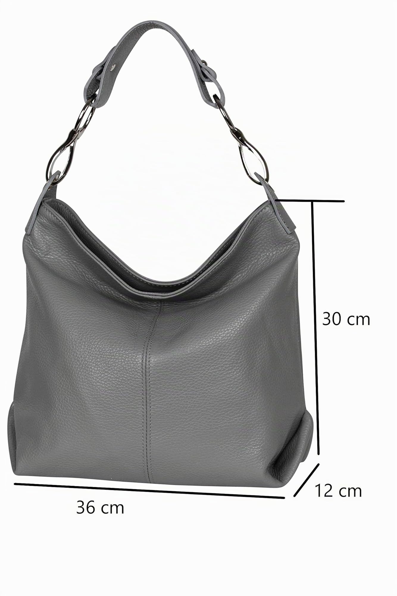 AmbraModa GL033 - Bolso de mano bolso de hombro de piel para mujer