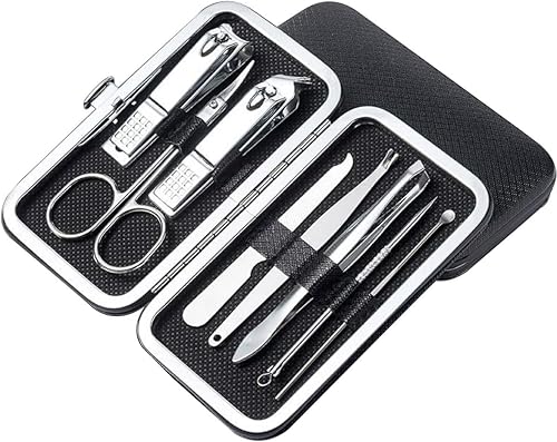 Cortaúñas de acero inoxidable, antisalpicaduras, cortaúñas con boca plana, lima para el hogar, para manicura, pedicura, mujeres y hombres (juego de disponible en Yaxa Colombia