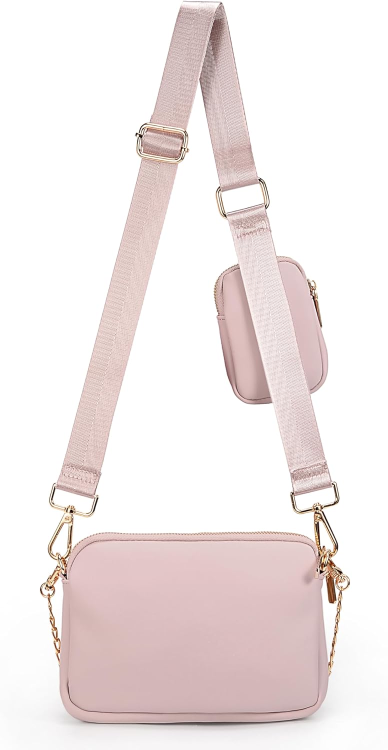 UTO Small Crossbody Bags for Women 3 in 1 Trendy Belt Purse Fashion Designer Mini Cute Sling Fanny Chest Pack