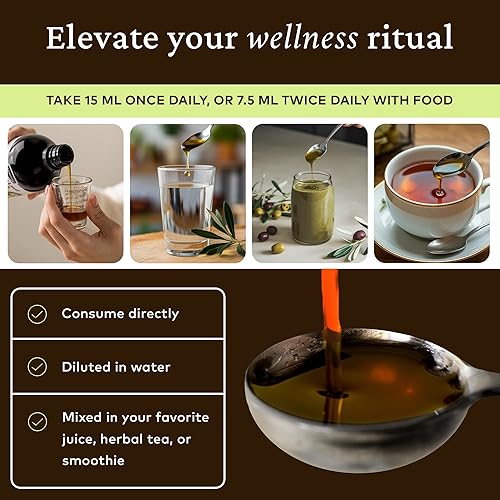 Miniatura 6 de Comvita Suplemento de salud de extracto de hoja de olivo, natural, 16.9 onzas líquidas