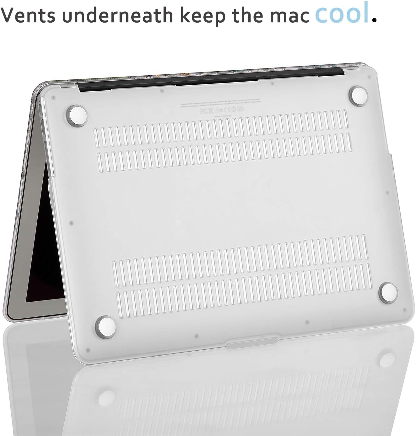 Case for MacBook Air 13 inch (A1466/A1369, 2010-2017 Release), 3D Effect Matte Clear See Through Hard Cover & Keyboard Cover Only Compatible Older Version Mac Air 13.3 inch - Garden Flowers - Image 6