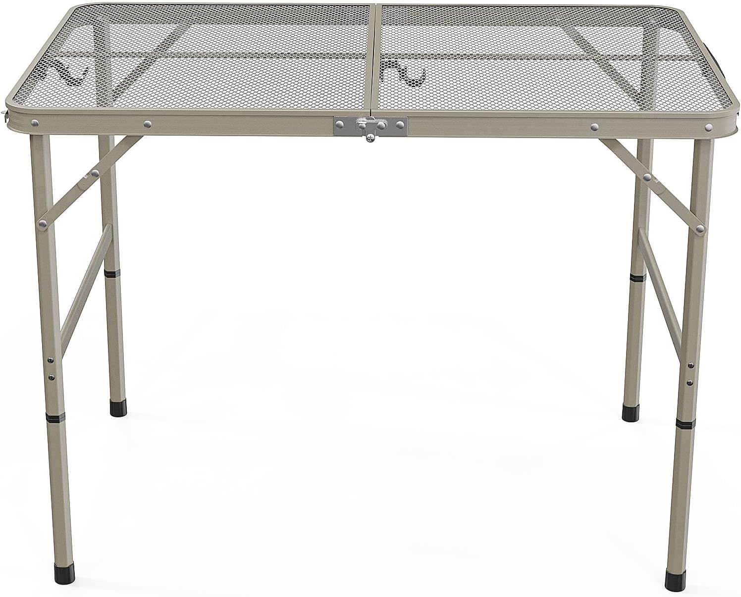 3ft Plastic Folding Table, Portable Picnic Table with Adjustable Height, Aluminum Alloy, Collapsible & Space-Saving Design, Stable Lockable Legs