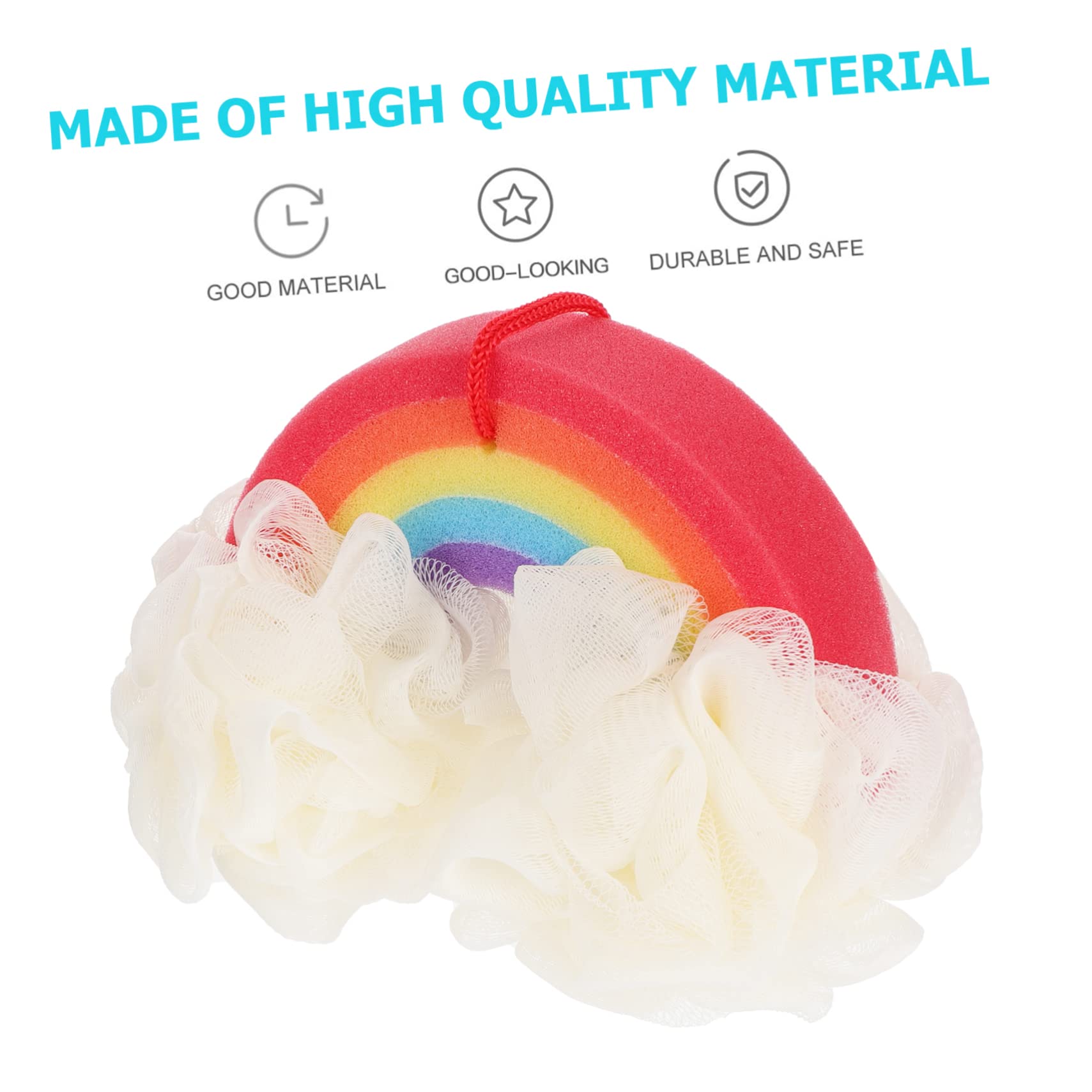 Didiseaon 2 Piezas bola de baño de arco iris depurador de cuerpo bola de ducha de malla esponjas bañera de bebé esponja exfoliante de ducha esponja de limpieza natural esponja vegetal Venda