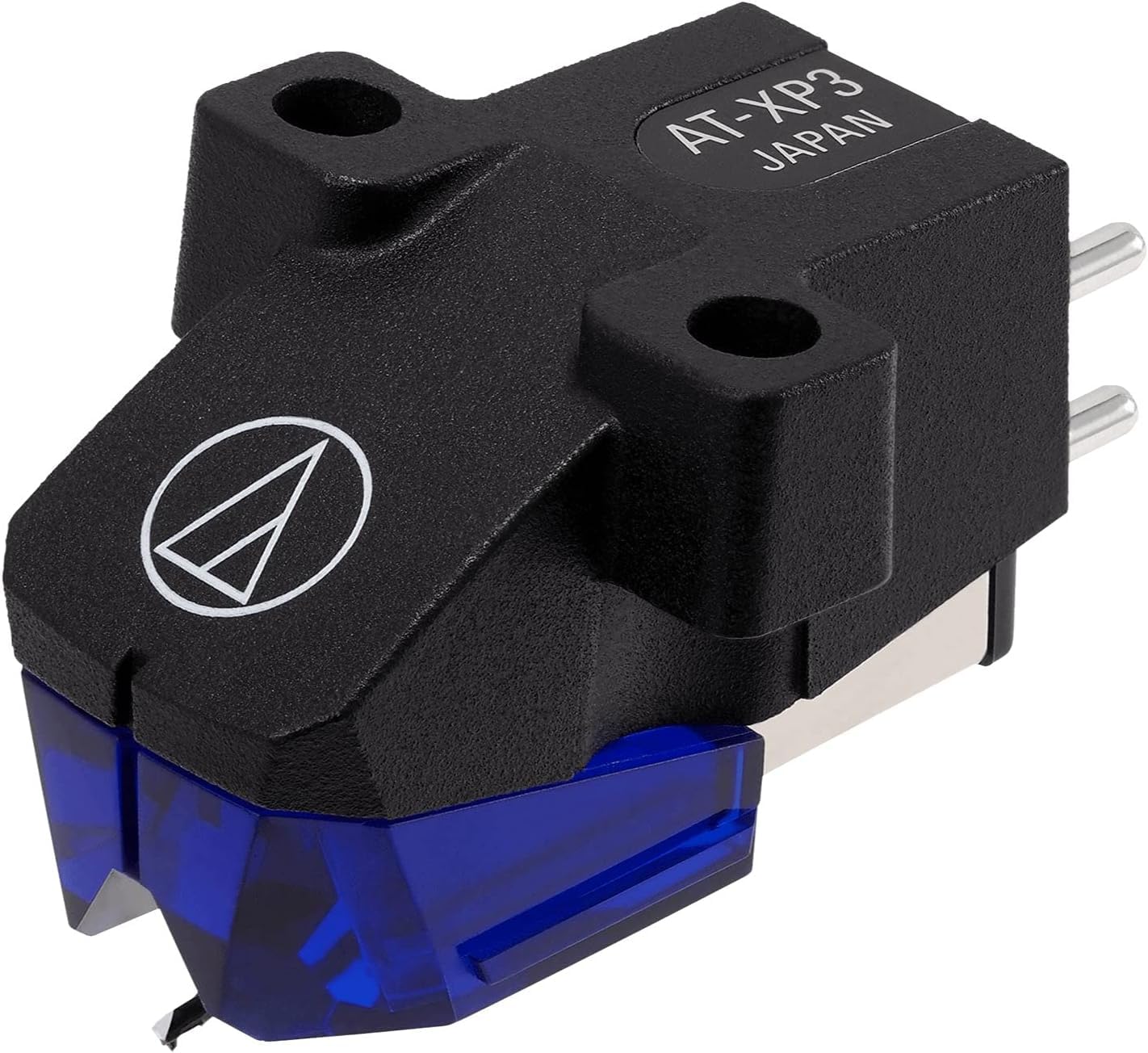 Audio-Technica AT-XP3/H Cellule Stéréo à Double Aimants Mobile avec Porte-Cellule DJ Bleu