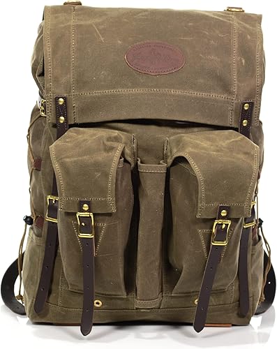 Miniatura 3 de Frost River Isle Royale Junior Bushcraft - Mochila de lona encerada duradera para senderismo 26 litros color negro