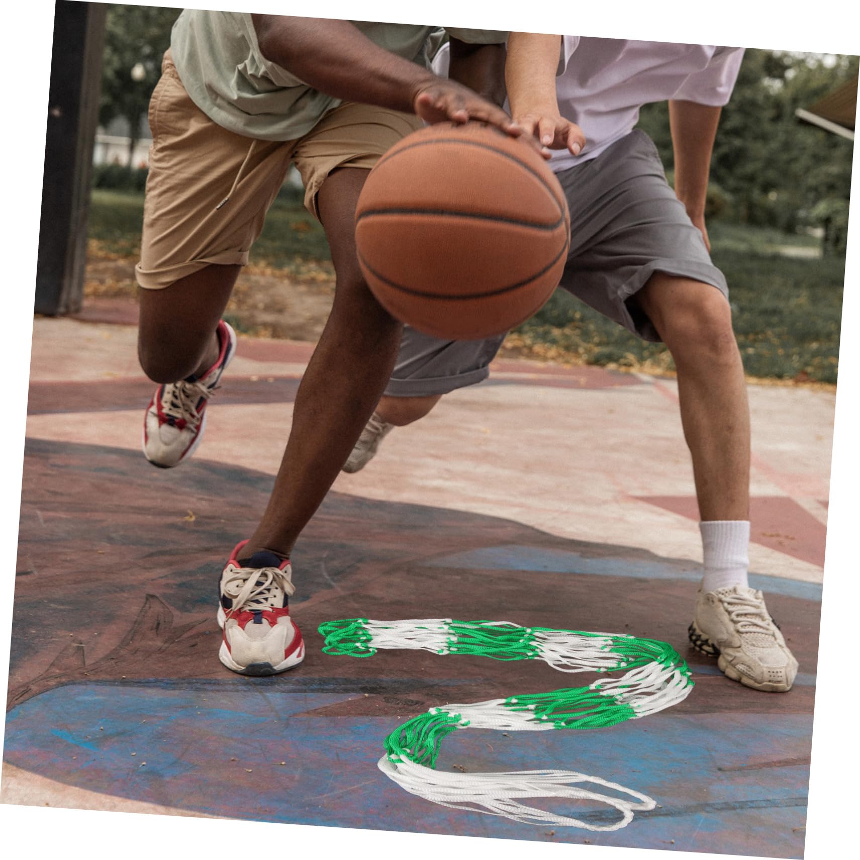 balacoo 4pcs Outdoor Basketball Net Bag Large Capacity Balls Holder Backpack Sports Carrying Container