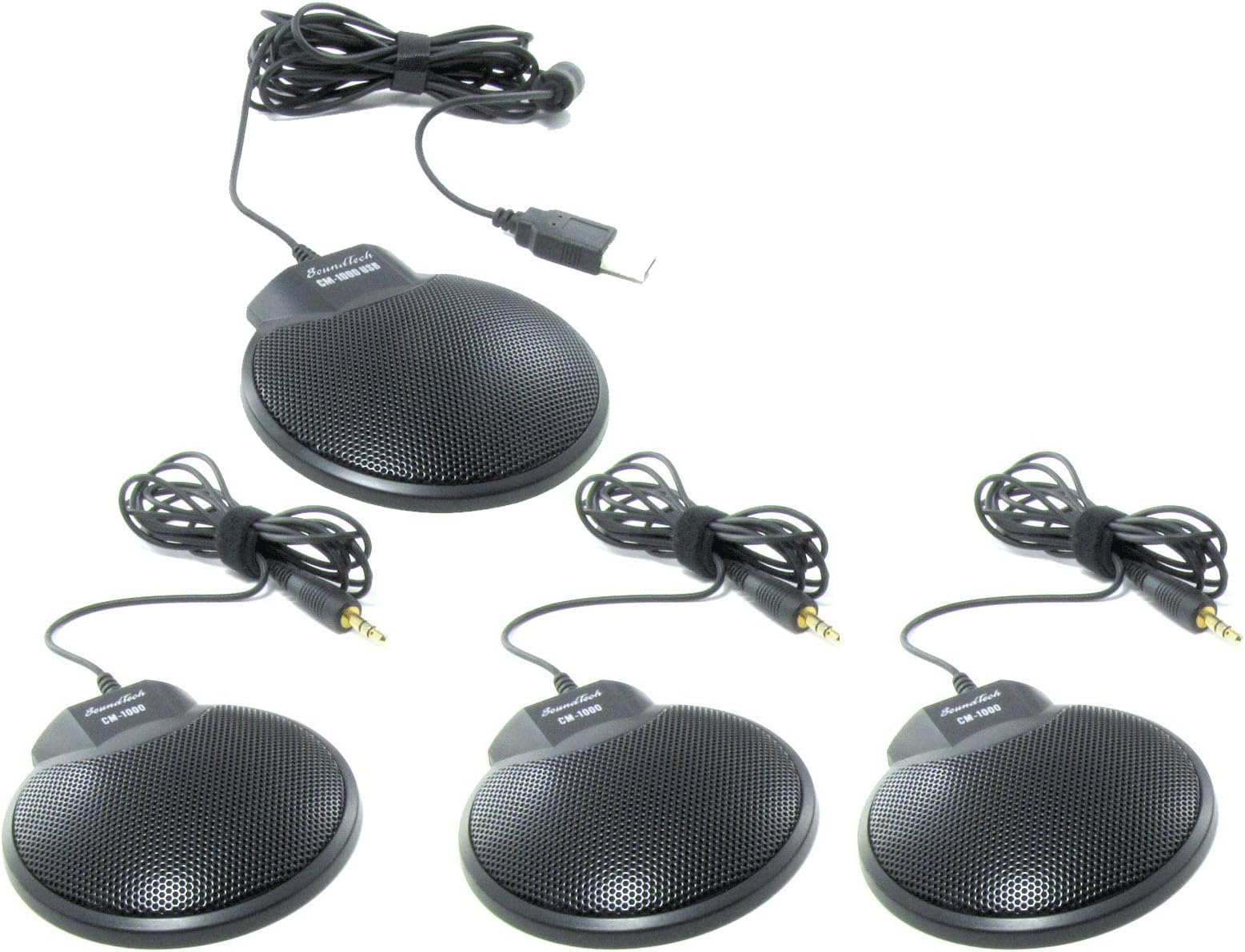 Sound Tech TableTop Conference Microphone Kit ,4 Microphones daisy chain, CM-1000USB CM-1000