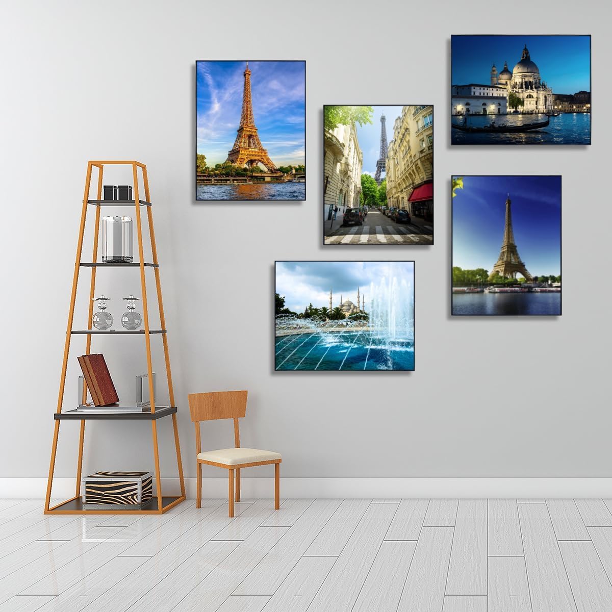 GOmaize Front Loading Black Picture Frame 11x14 Set of 3 Wall and Table Mounting image 5