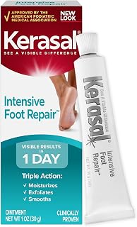Kerasal Intensive Foot Repair Ointment: Heal Cracked Heels & Dry Feet in 1 Day, 1 Oz – Podiatrist Approved