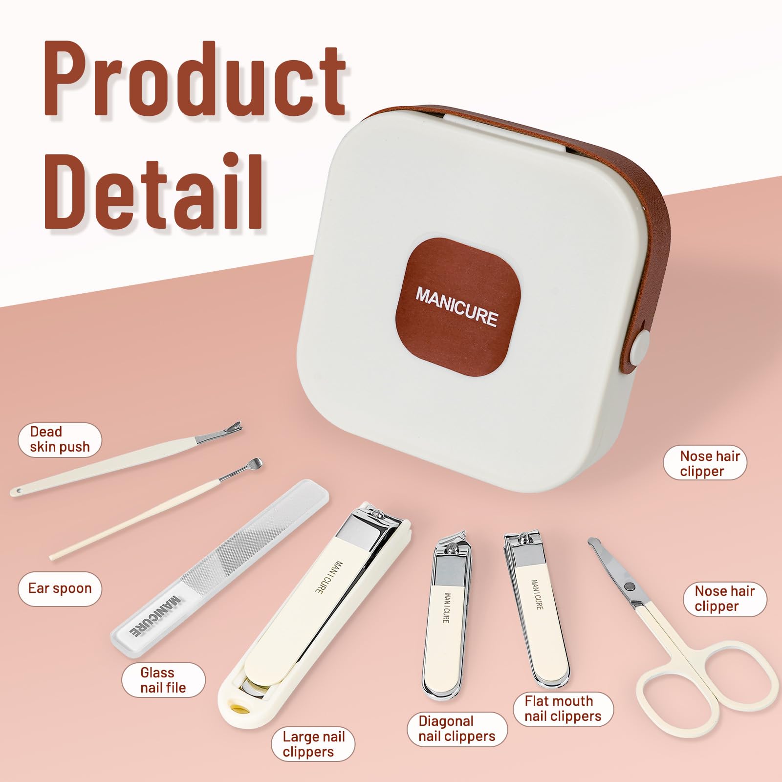 Set di manicure di alta qualità, strumenti per la cura delle cuticole, set professionale per la cura personale delle unghie delle mani e dei piedi, set per la cura delle unghie, per uomini e donne,