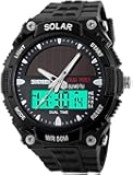 Solar Watch Neutral LED Digital Watch Military Waterproof Sports Watch Black