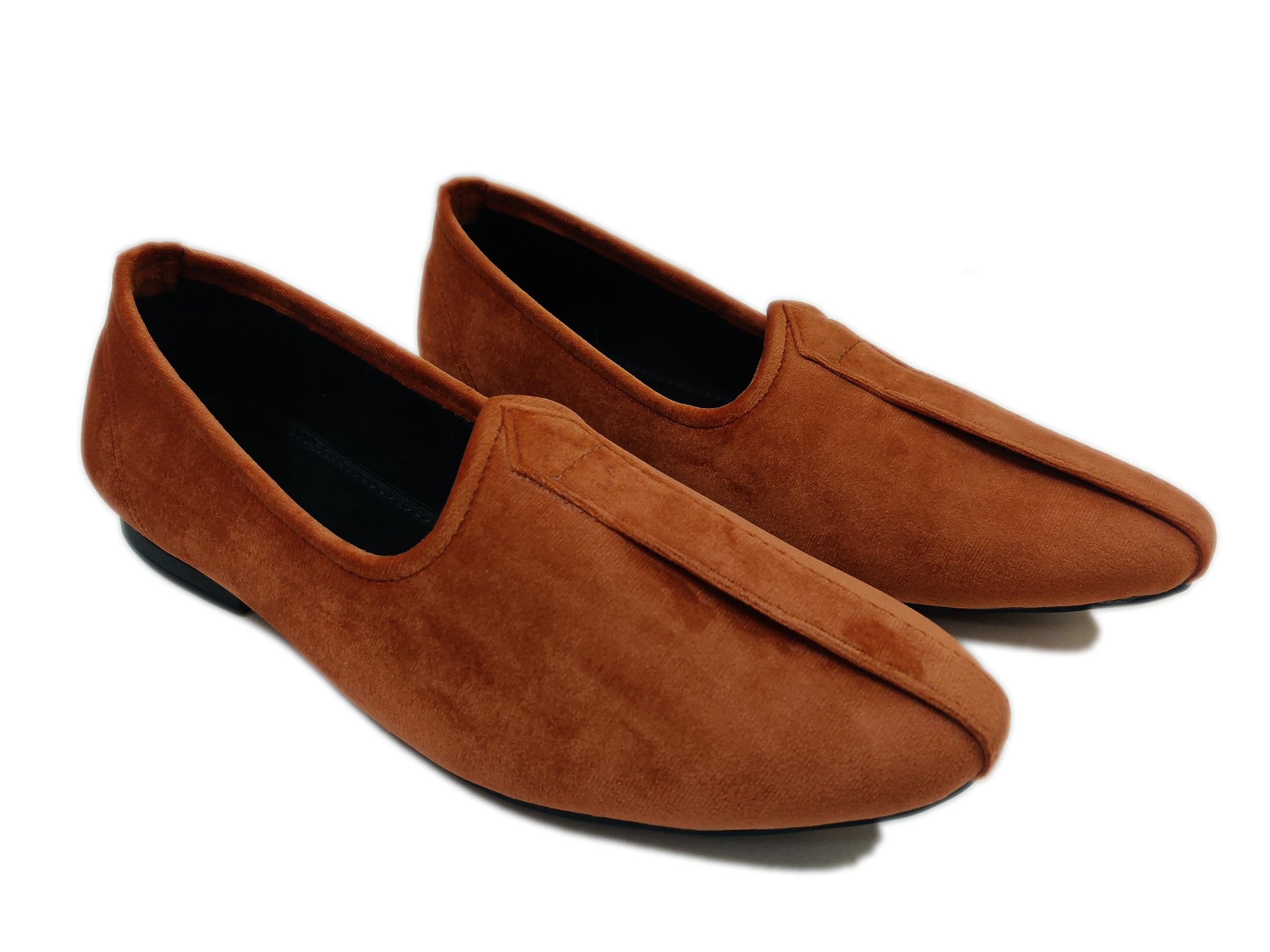 velour india Mens Mojari Casual Shoes Tan Color-picture-34