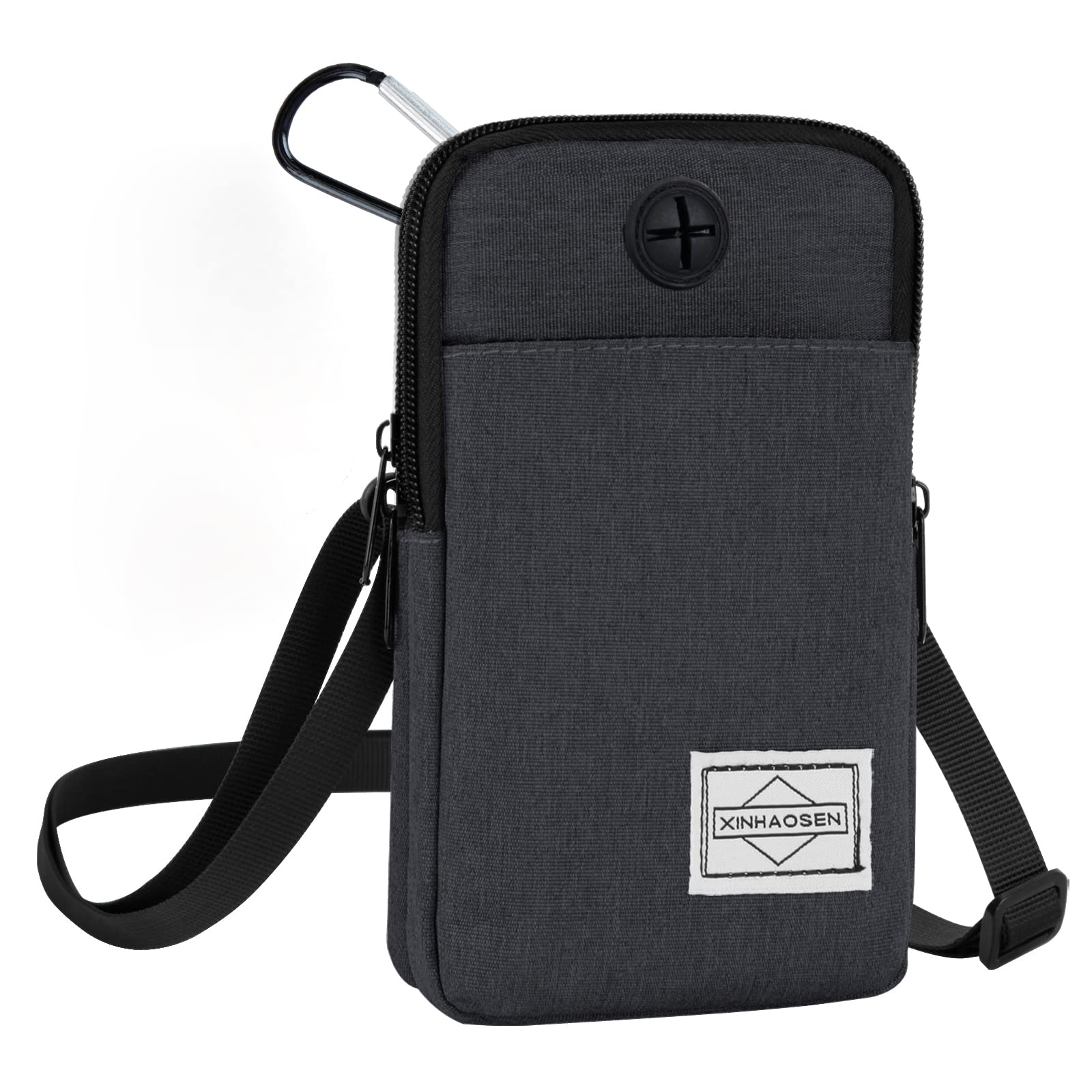 HOTEMIA Cell Phone Purse Waist Pack Bag Travel Crossbody Bag Wristband Sport Armband Wallet with Removable Shoulder Strap (Dark Grey)