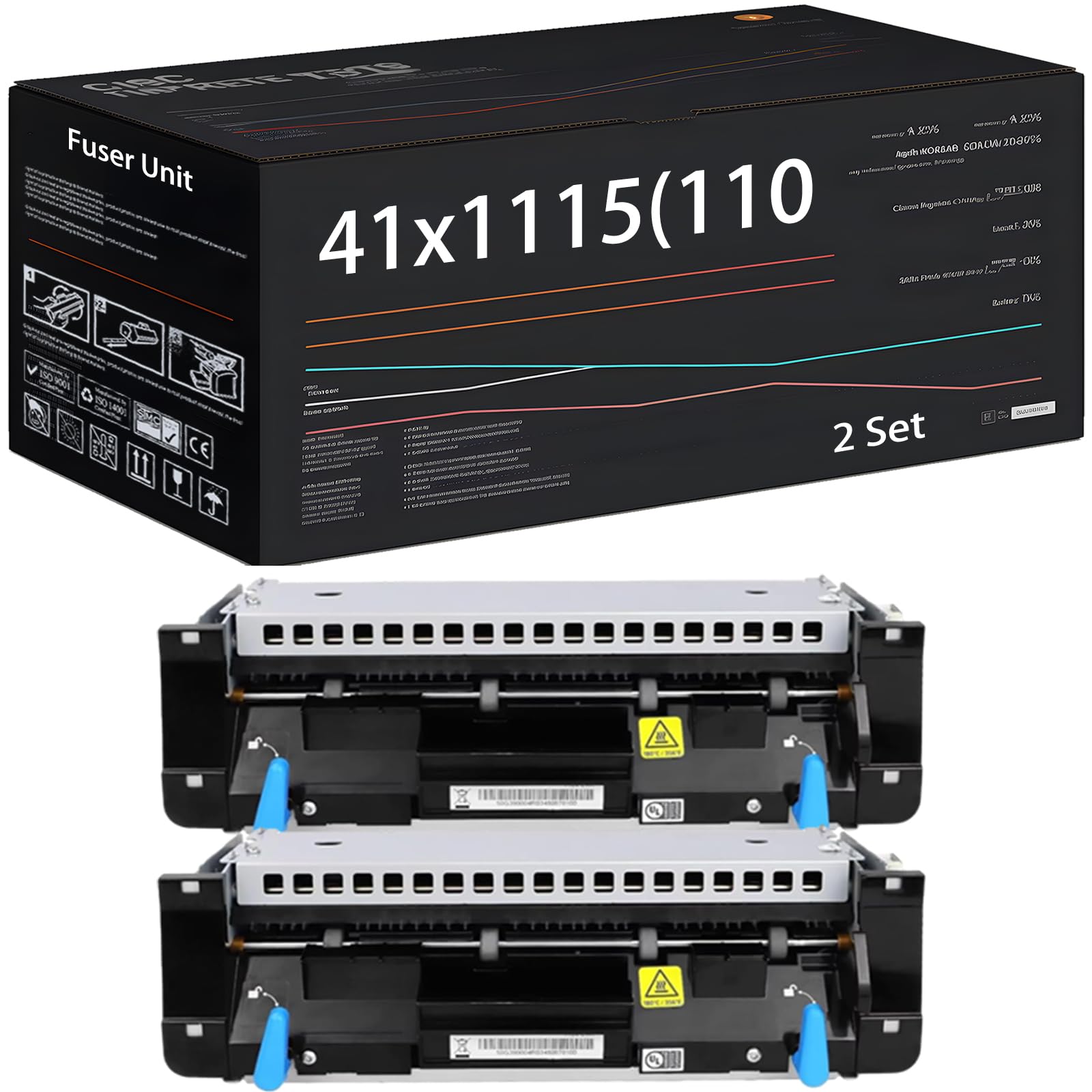 41x1115(110V) Fuser Unit Compatible for Lexmark MX721adhe MX722ade MX722adhe MX822ade MX822adxe MX826ade MX826adxe XM5365 XM7355 Printers (2 Set)