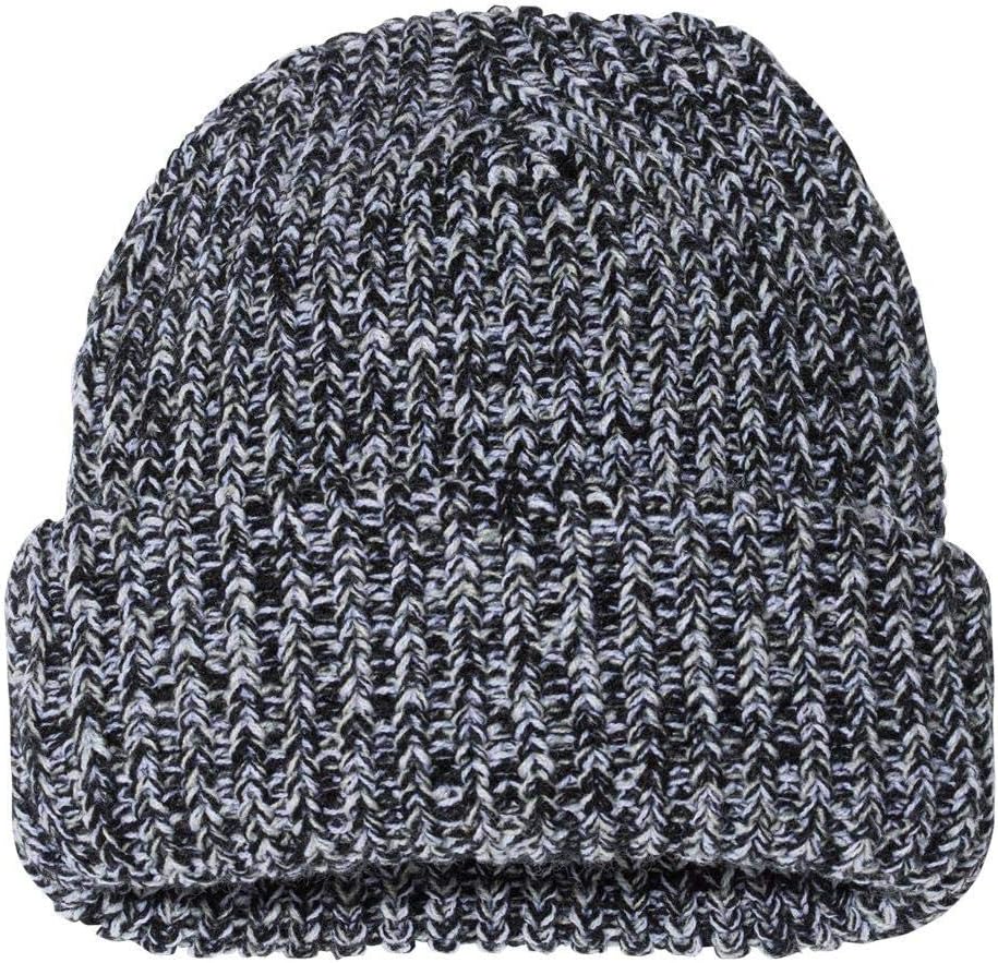 Sportsman 12" Chunky Knit Beanie One Size Black/Natural - Image 2