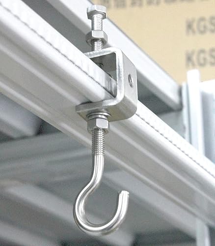 Miniatura 4 de Abrazadera C de acero inoxidable, abrazadera de haz abrazaderas C. Viene con ganchos de acero inoxidable que pueden soportar 100 libras (3 piezas)