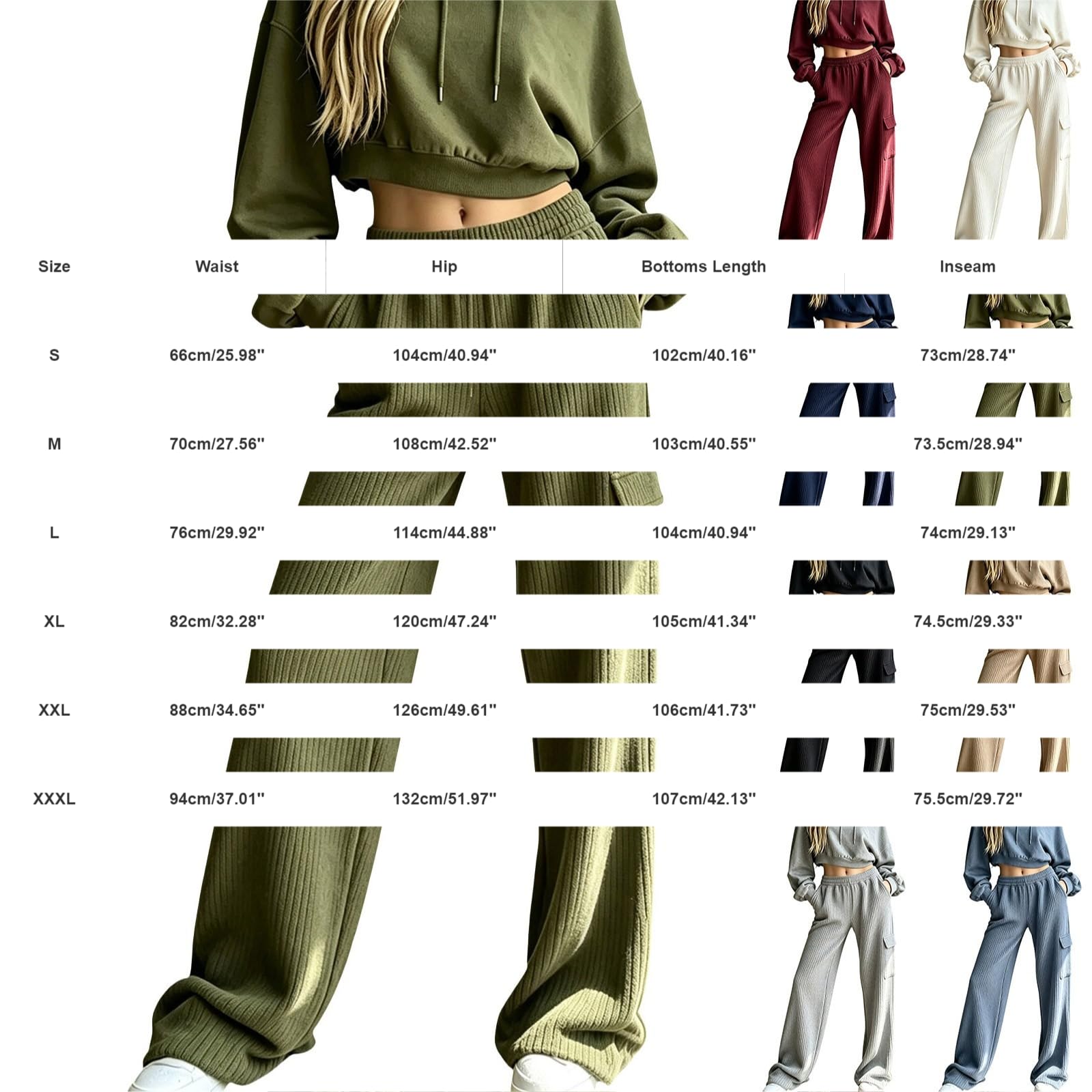 Pantaloni cargo da donna, leggeri, a nido d'ape, da lavoro, larghi, con | Pantaloni traspiranti per il tempo libero, sportivi, con elastico in vita, morbidi, in tinta unita, stile boho, per vacanze