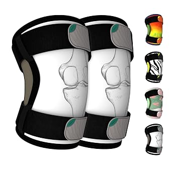 aoFIT Knee Sleeve for Men &Women 5mm 1 Pair Knee Brace Neoprene with Adjustable Strap Knee Compression Sleeves,Non-Slip Knee Support for Training & Fitness, Weightlifting, Sports,Bone S