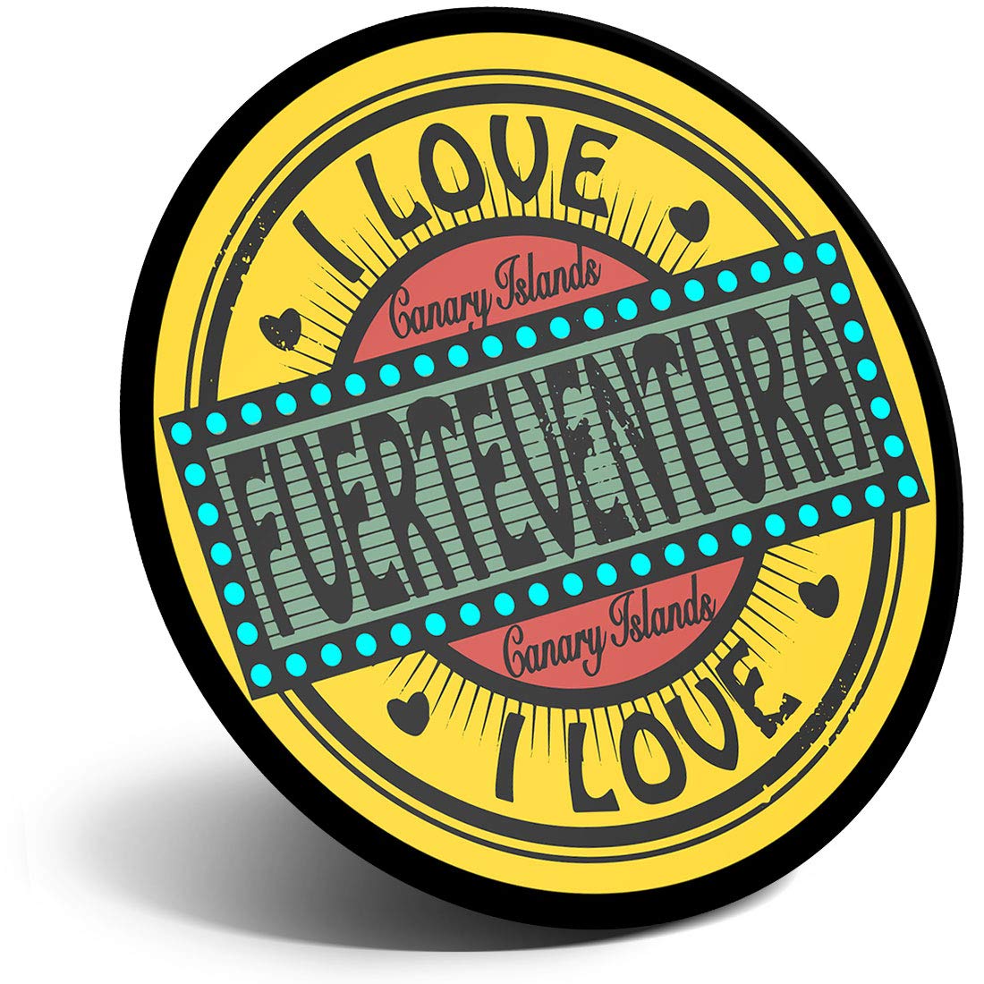Destination Vinyl Ltd Multicolor Magnet For Refrigerator, Fridge - Fuerteventura Canary Islands Travel For Office, Cabinet And Whiteboard, Magnetic Stickers, 10565