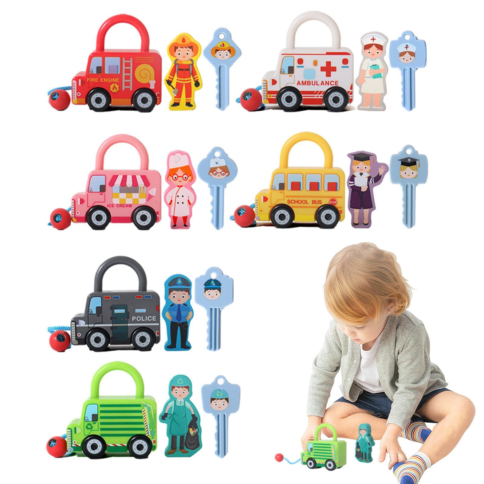 Amazon.co.jp: 幼児向けのロックとキーのおもちゃ, 鍵付きロック、子供