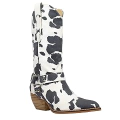 ARIDERGIRL Evon Womens Mid Calf Western Pointed Toe Pull Up Metal Buckle Boot
