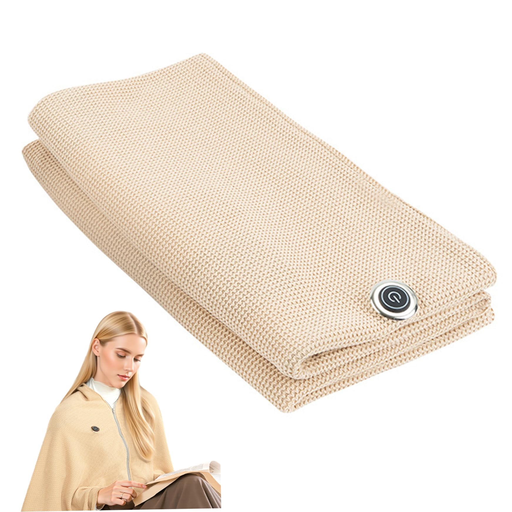Couverture chauffante portable contre le froid au bureau plaid électrique USB lavable