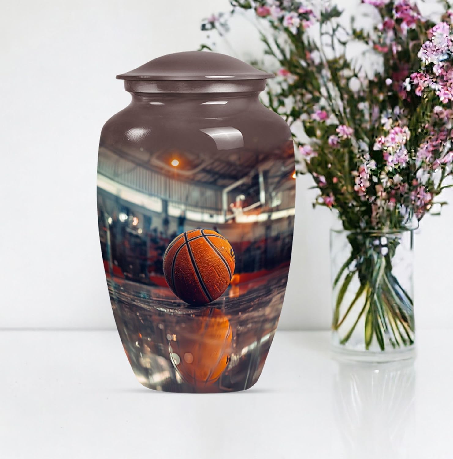 Yatskia Basketball Urn for Ashes Adult Male, Cremation Urns for Human Ashes Adult Female, Funeral Burial Urns for Human Ash, (Classic Large, 10 Inch)