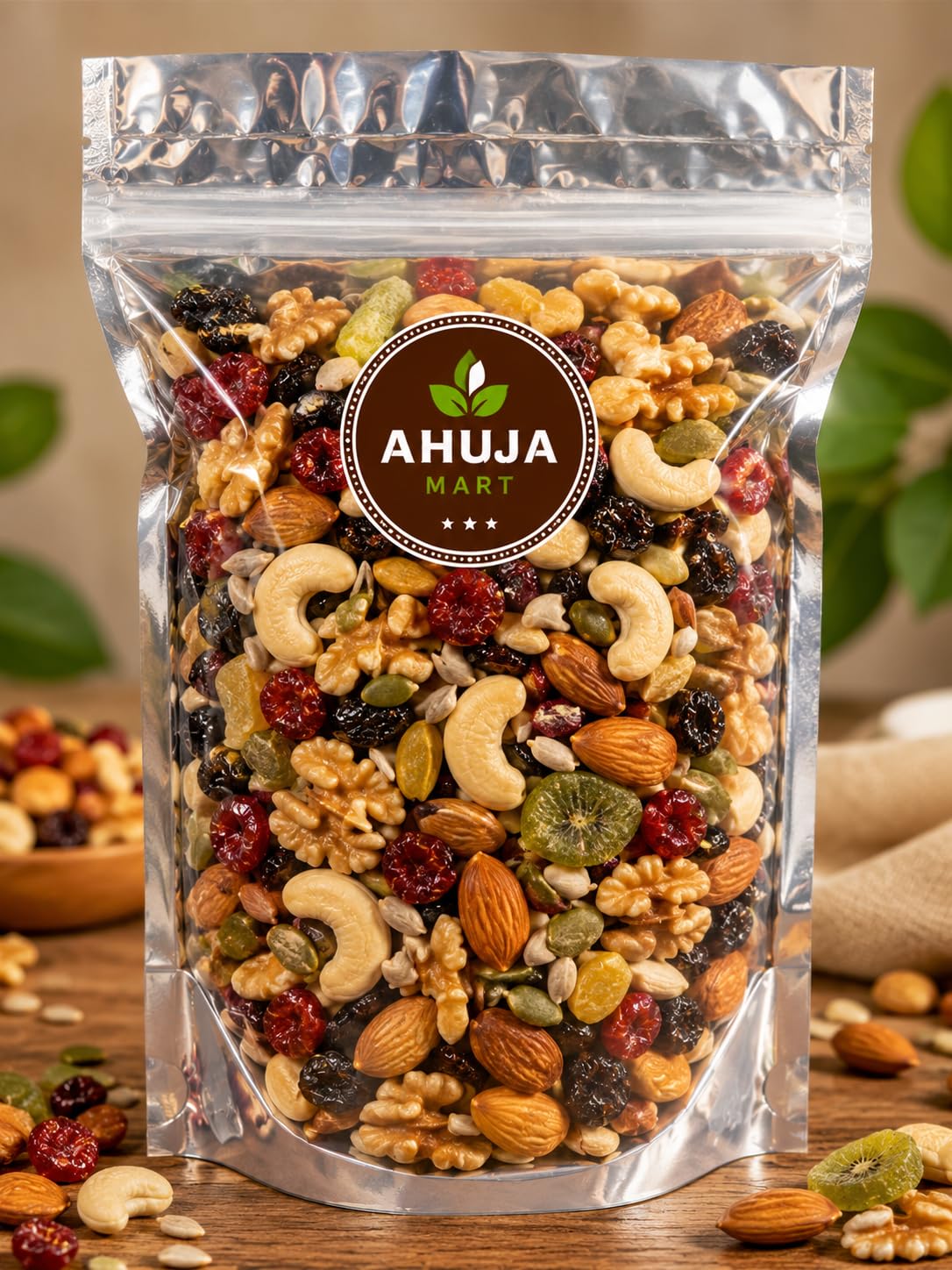 Ahuja Mart Superfoods Trail Mix, Almonds, Cashews, Cranberries, Raisins and Seeds, Healthy Snack for Daily Nutrition, 200g-image-44