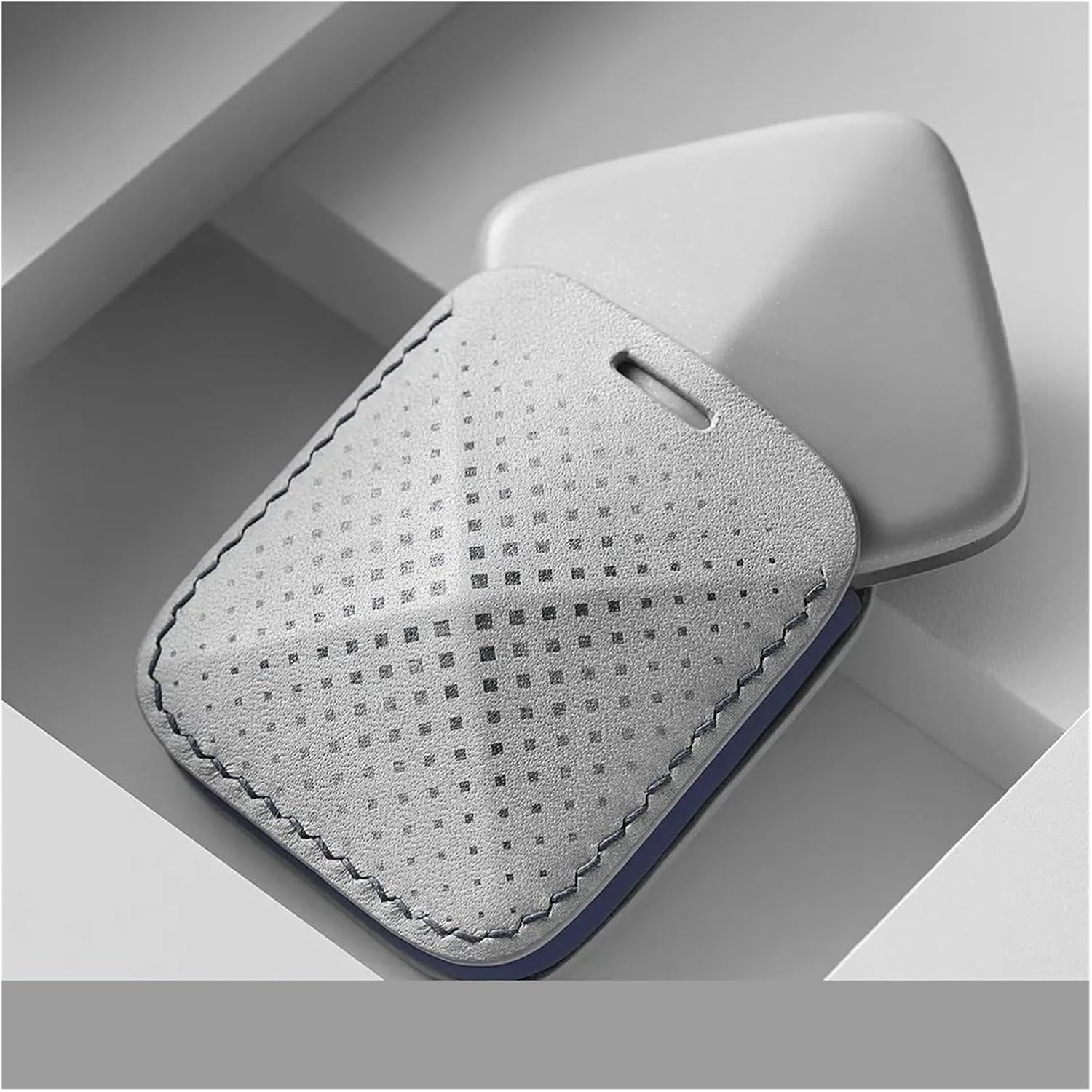 Compatible with Zeekr X 001 007 009 7X Car Accessories OEM Bluetooth Smart Key Protective Cover All Car Cowhide(Style C)