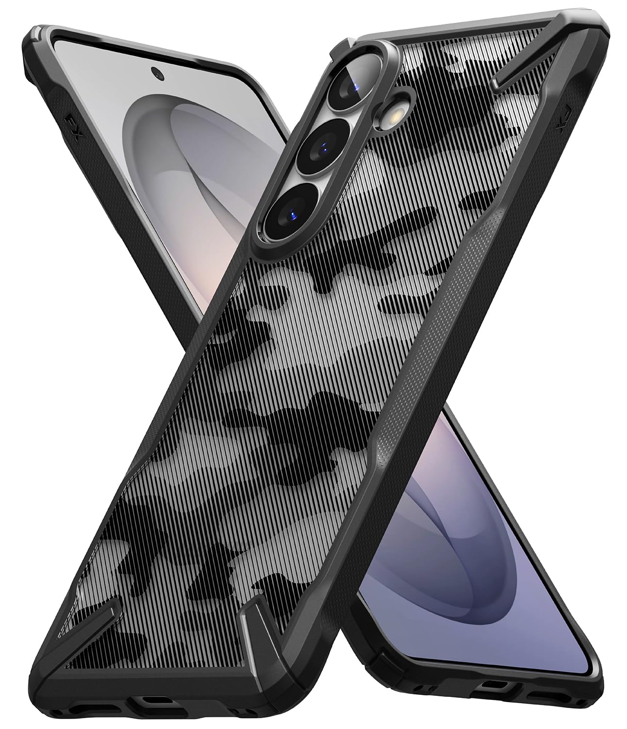 Ringke Fusion-X for Samsung Galaxy S26 Case Back Cover [Heavy Duty X-Frame] Rugged Shockproof Bumper Protective with Non-Slip Side Grip - Camo Black-image-13