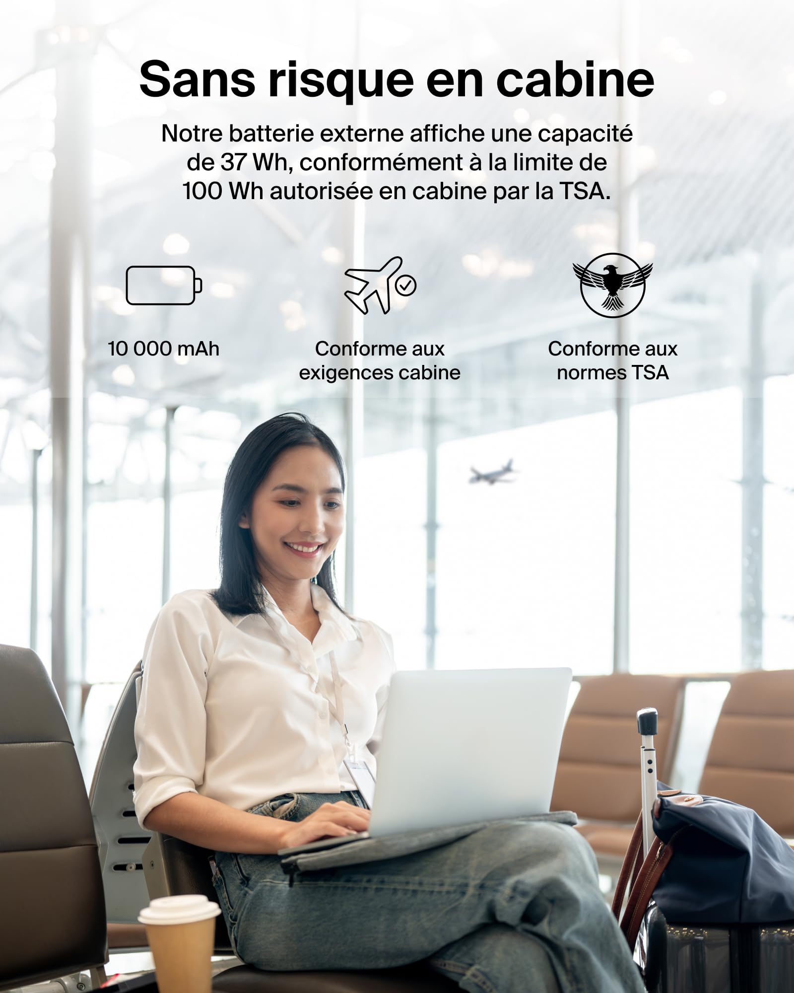 Belkin BoostCharge Pro Batterie Externe sans Fil 10 000 mAh avec Qi2 (Chargeur Portable Compatible MagSafe, Support intégré, pour iPhone 16, 16 Plus, 16 Pro, 16 Pro Max, iPhone 15, etc., Blanche)