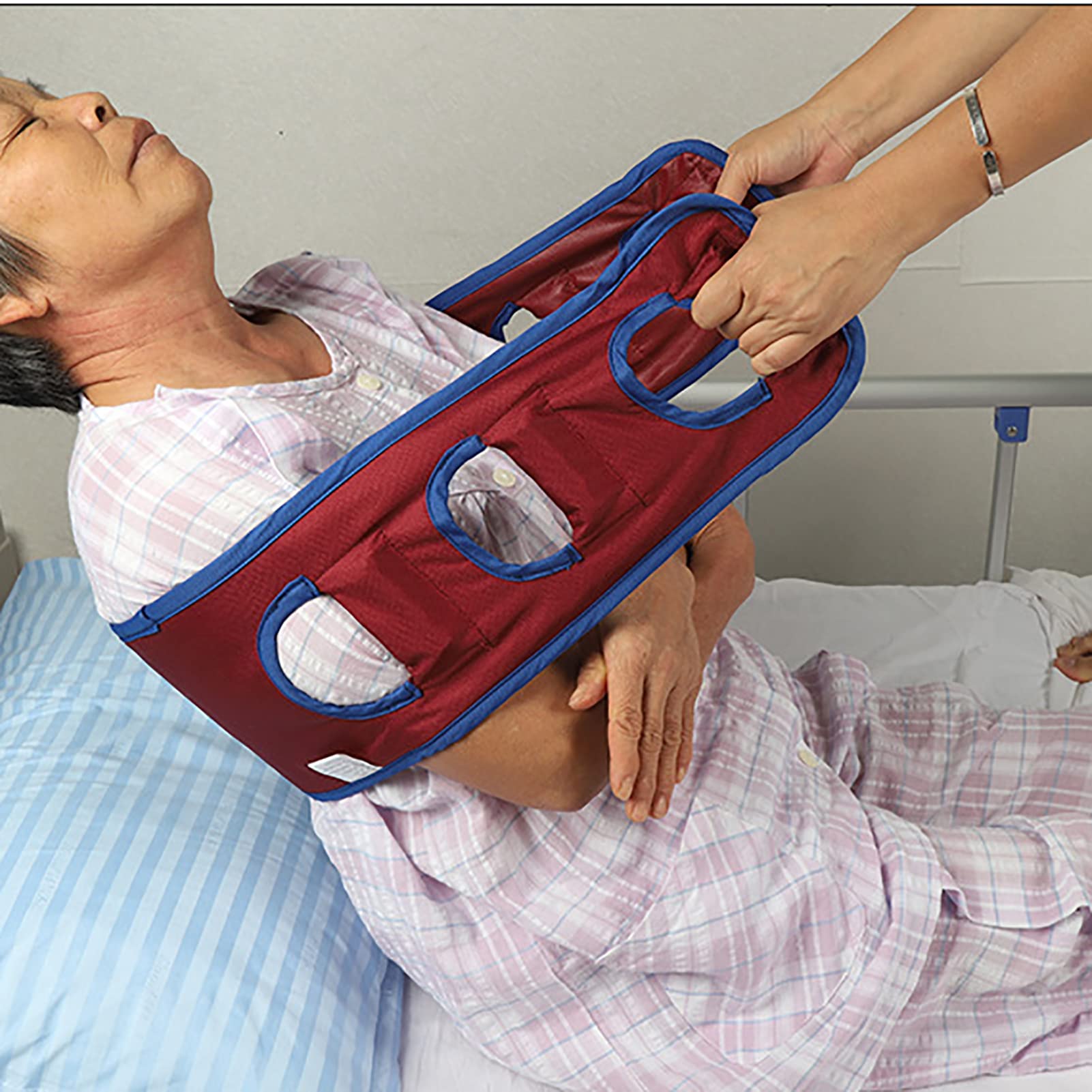Cinturones de Marcha para Personas Mayores, diseño de Curva de Espalda ensanchada y Mejorada, arnés de Transferencia para Pacientes postrados en Cama, Dispositivo de Asistencia de Seguridad para