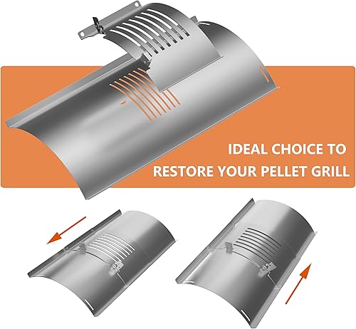 Miniatura 5 de Kit de asador de llama para parrillas de pellets Pit Boss en PB820, serie PB850 con barra de ajuste de parrilla de llama, incluye cubierta
