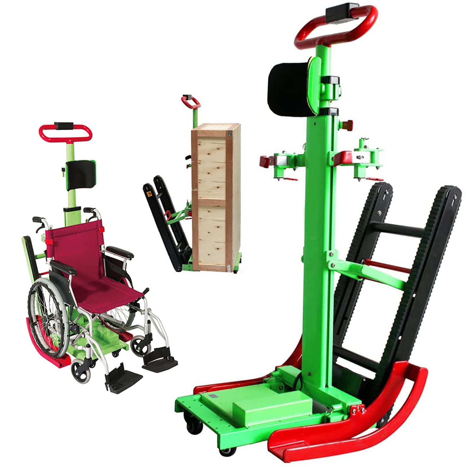 Elektryczny wózek wspinaczkowy na schody – składany wytrzymały design do transportu mebli i sprzętu po schodach w górę i w dół